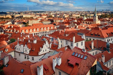 Obraz premium Prague skyline rooftop view
