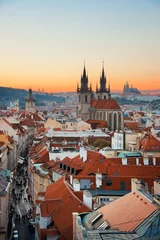 Fototapeten Prag Liebfrauenkirche vor dem Sonnenuntergang von Týn  © rabbit75_fot