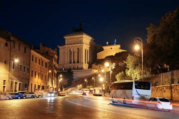 Fototapeta na wymiar Rome Street View at night