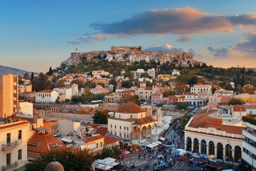 Fototapeta na wymiar Athens skyline rooftop