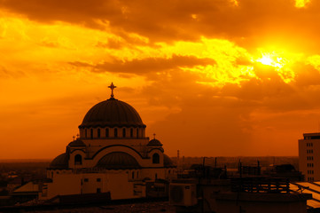 Sunset in Belgrade,Serbia