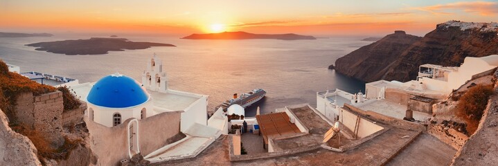 Santorini skyline sunset