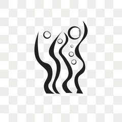 Seaweed vector icon isolated on transparent background, Seaweed logo design