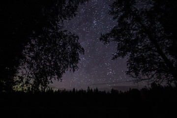 星降る夜の川フィンランド