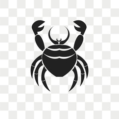 Crab vector icon isolated on transparent background, Crab logo design