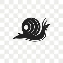Snail vector icon isolated on transparent background, Snail logo design