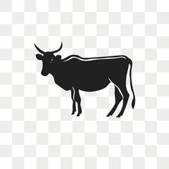 Bull vector icon isolated on transparent background, Bull logo design