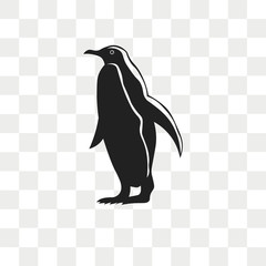 Fototapeta premium Penguin vector icon isolated on transparent background, Penguin logo design