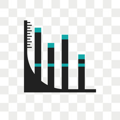 Multiple variable bars data graphic vector icon isolated on transparent background, Multiple variable bars data graphic logo design