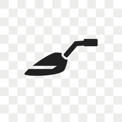 Trowel vector icon isolated on transparent background, Trowel logo design