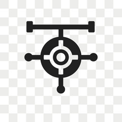 Drone vector icon isolated on transparent background, Drone logo design