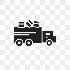 Truck vector icon isolated on transparent background, Truck logo design