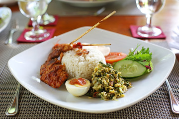 Balinese chicken and shrimp satay