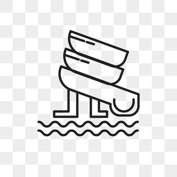 recommend clip art: Water Slide vector icon isolated on transparent background, Water Slide logo design