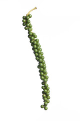 Fresh black pepper on white background