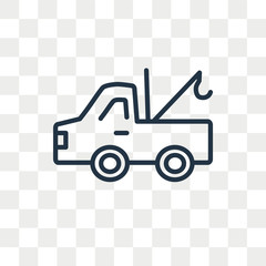Tow truck vector icon isolated on transparent background, Tow truck logo design