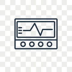 Ekg monitor vector icon isolated on transparent background, Ekg monitor logo design