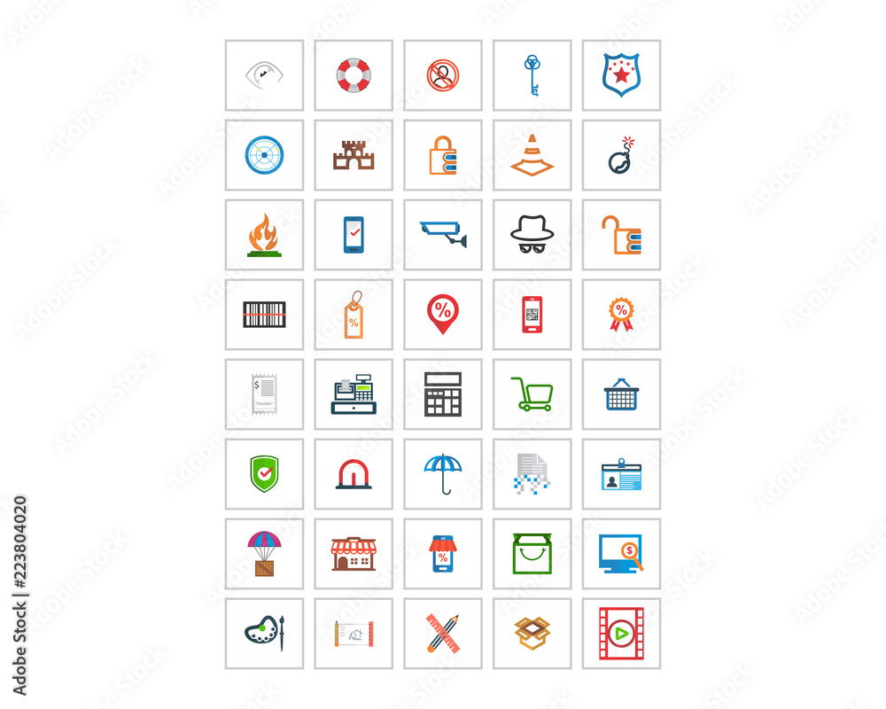 Poster variation mixed minimalist design image vector icon logo symbol set