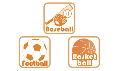 スポーツ（球技）マーク・アイコンセット