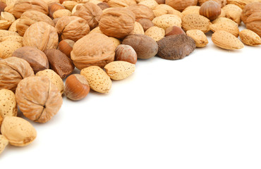 Mixed nuts selection of Brazil,almonds,waln ut and hazelnuts