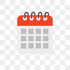 Calendar vector icon isolated on transparent background, Calendar logo design