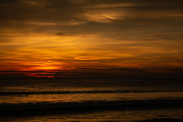 Deep and Rich ORange Sunset at Karon Beach