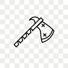 Axe vector icon isolated on transparent background, Axe logo design