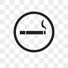 Smoke zone vector icon isolated on transparent background, Smoke zone logo design