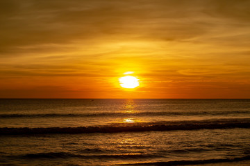Naklejka na ściany i meble Deep and Rich ORange Sunset at Karon Beach