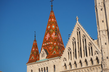 Fototapeta na wymiar Matthias Church, a church located in Budapest, Hungary