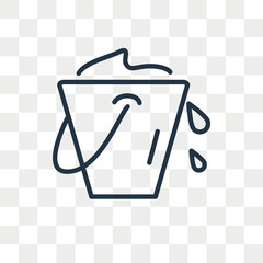 Water bucket vector icon isolated on transparent background, Water bucket logo design