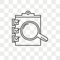 Evaluation vector icon isolated on transparent background, Evaluation logo design
