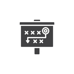 Business Tactics vector icon. filled flat sign for mobile concept and web design. Strategy Planning simple solid icon. Symbol, logo illustration. Pixel perfect vector graphics