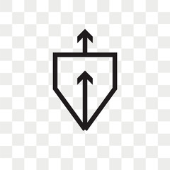 Up arrow vector icon isolated on transparent background, Up arrow logo design