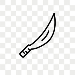 Saber vector icon isolated on transparent background, Saber logo design
