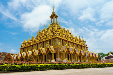 Golden Buddha in Thasung temple it is beautiful  at Uthai Thani ,Thailand.