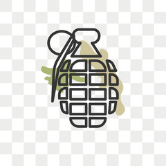 Granade vector icon isolated on transparent background, Granade logo design