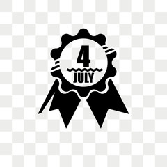 4th of july vector icon isolated on transparent background, 4th of july logo design
