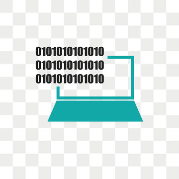 Data coding vector icon isolated on transparent background, Data coding logo design