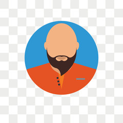 Hipster vector icon isolated on transparent background, Hipster logo design
