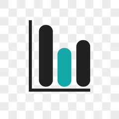 Fototapeta premium Cylindrical data graphic vector icon isolated on transparent background, Cylindrical data graphic logo design