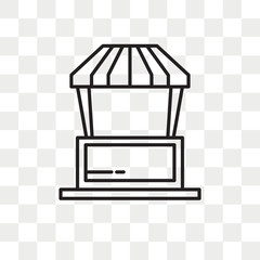 Food stand vector icon isolated on transparent background, Food stand logo design