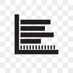 Fototapeta premium Bars vector icon isolated on transparent background, Bars logo design