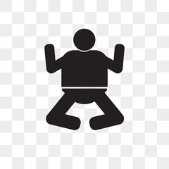 Man doing Yoga vector icon isolated on transparent background, Man doing Yoga logo design