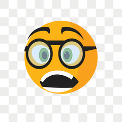 Wink smile vector icon isolated on transparent background, Wink smile logo design