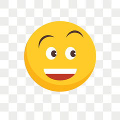 Happy vector icon isolated on transparent background, Happy logo design