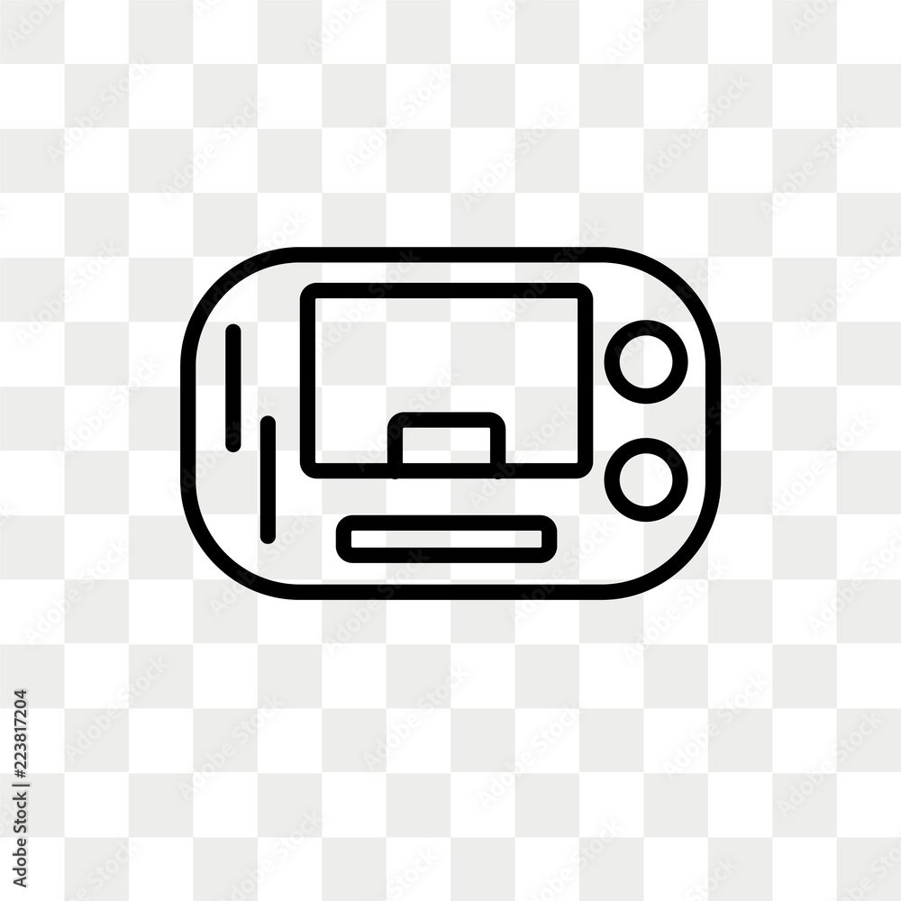 Wall mural PSP Console vector icon isolated on transparent background, PSP Console logo design