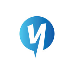 Letter Y blue logo