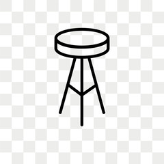 Stool vector icon isolated on transparent background, Stool logo design