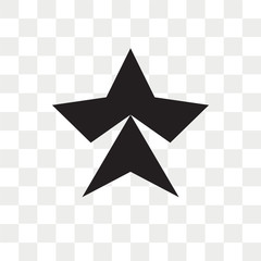Star vector icon isolated on transparent background, Star logo design